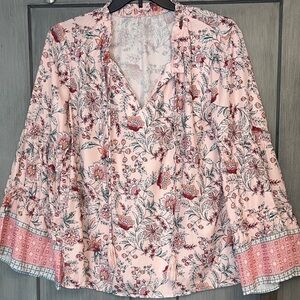 Bohemian XL Floral Lightweight Gypsy Blouse #boho #fairy #indie #feminine #flowy